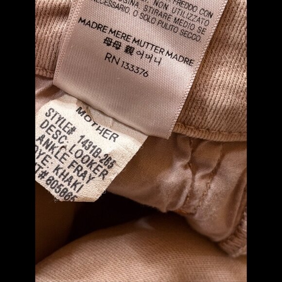 Mother Jeans 28 Womens Beige Khaki Stretch Skinny Ankle Fray Low Rise - Picture 10 of 10
